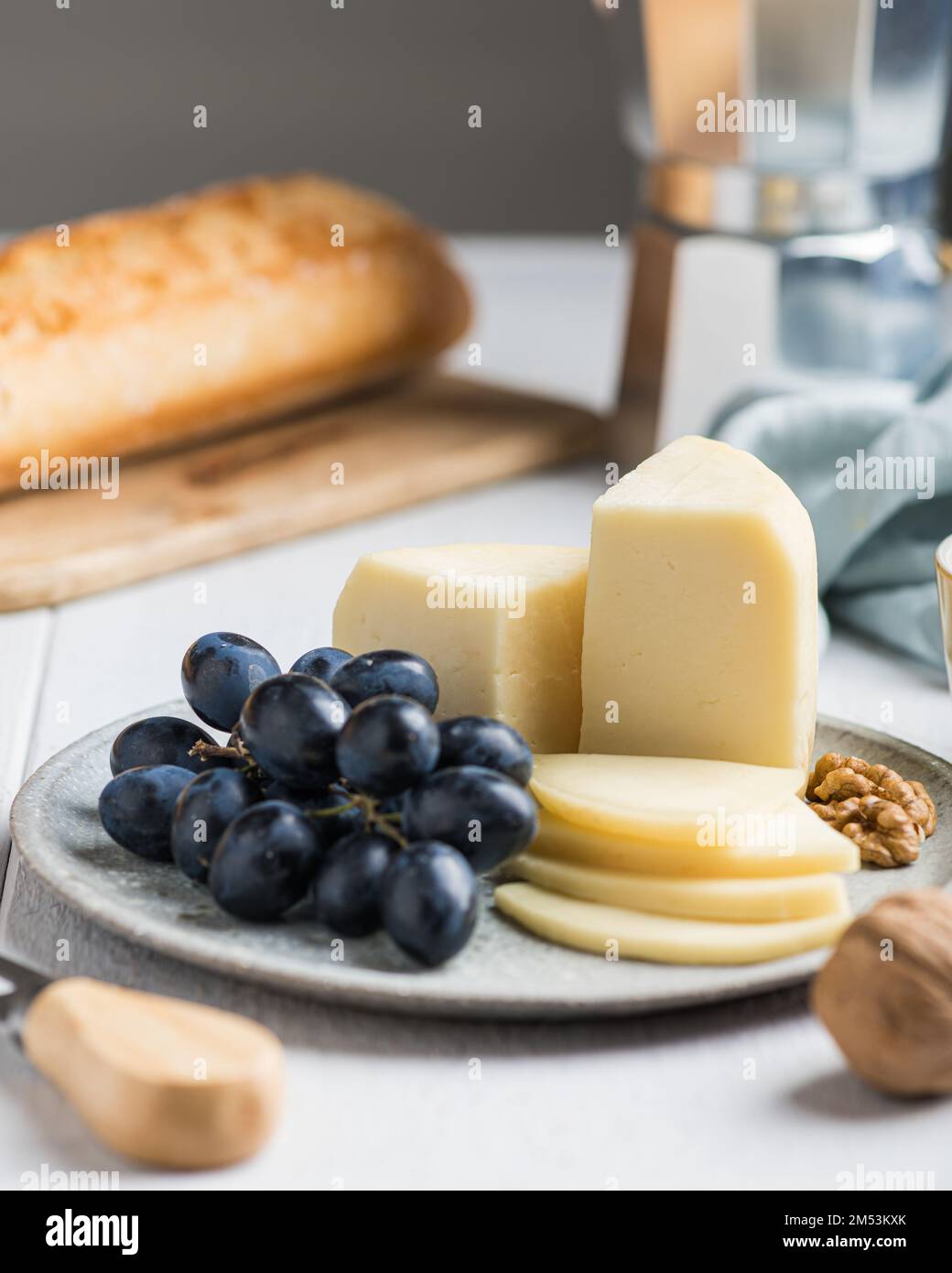 Kakiottakäse, traditioneller italienischer Käse Stockfoto