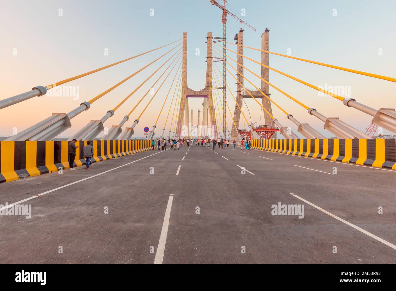 Cortalim, Goa Indien Dez. 25. 2022 Neue ZuariBrücke Cable