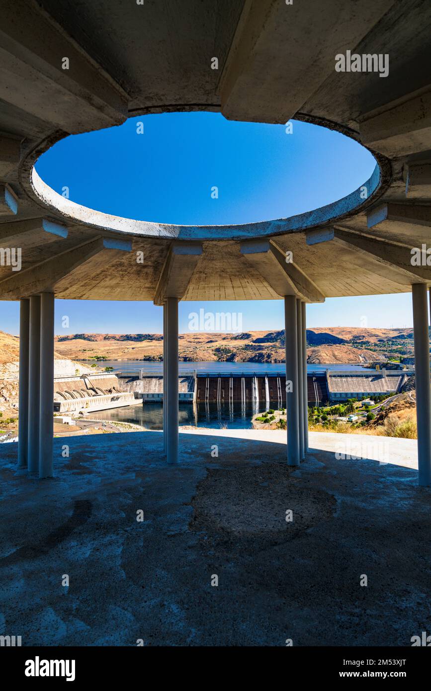 Grand Coulee Wasserkraftwerk; größter Stromerzeuger in den USA; Columbia River; Washington; USA Stockfoto