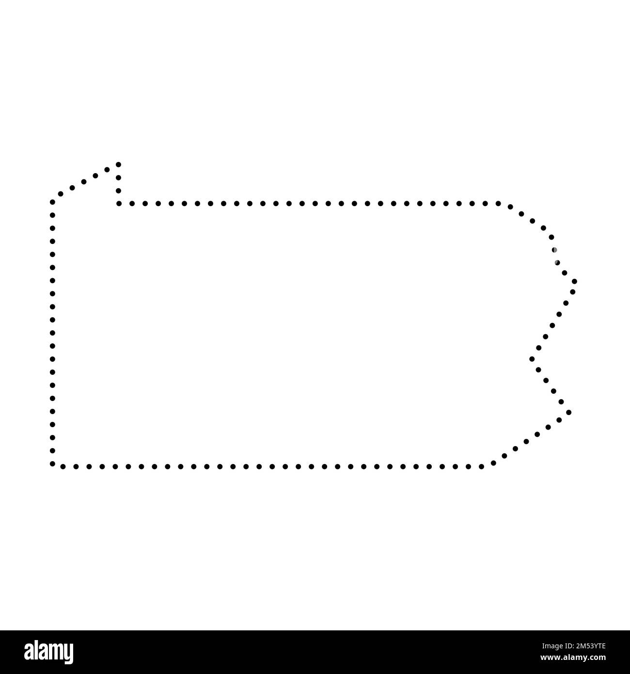 Pennsylvania Staat der Vereinigten Staaten von Amerika, USA. Vereinfachte dicke schwarze Umrisskarte. Einfache flache Vektordarstellung Stock Vektor