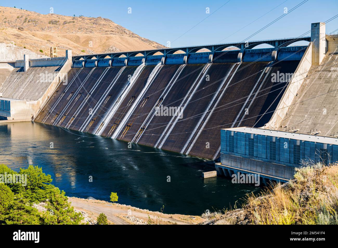 Grand Coulee Wasserkraftwerk; größter Stromerzeuger in den USA; Columbia River; Washington; USA Stockfoto