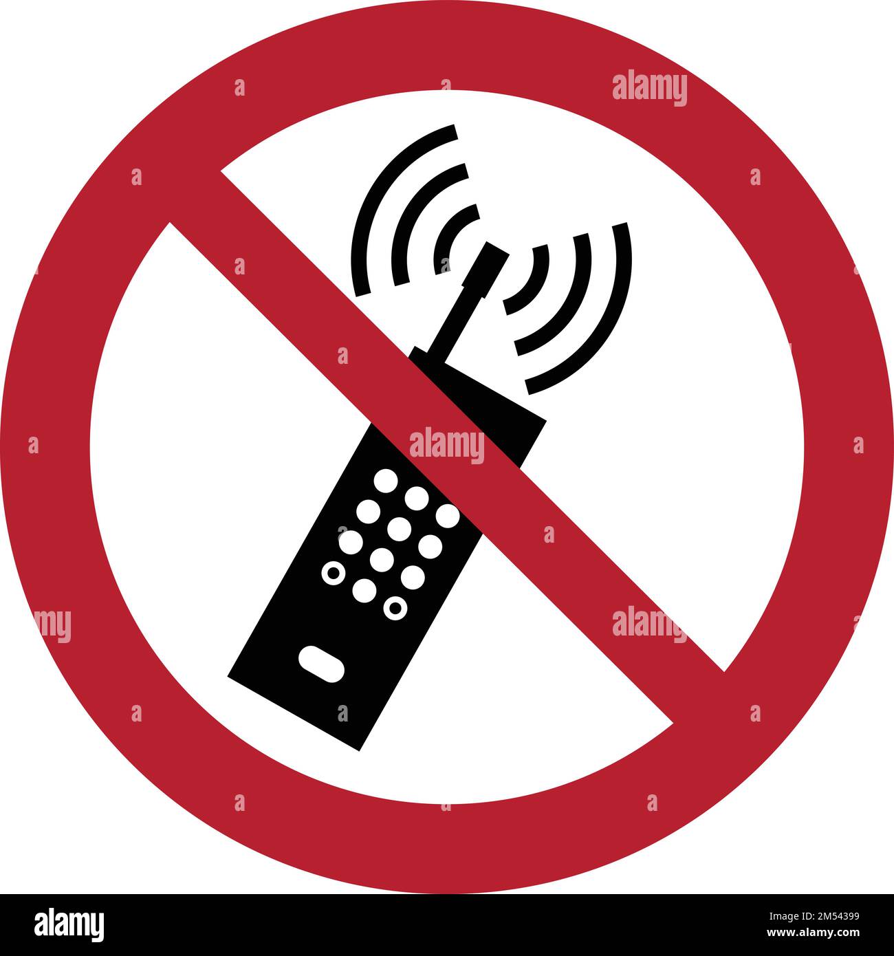 Kein Aktiviertes Mobiltelefon. Kein Telefonsignalvektor. Kein Handyzeichen. Kein aktives Handy. Stock Vektor