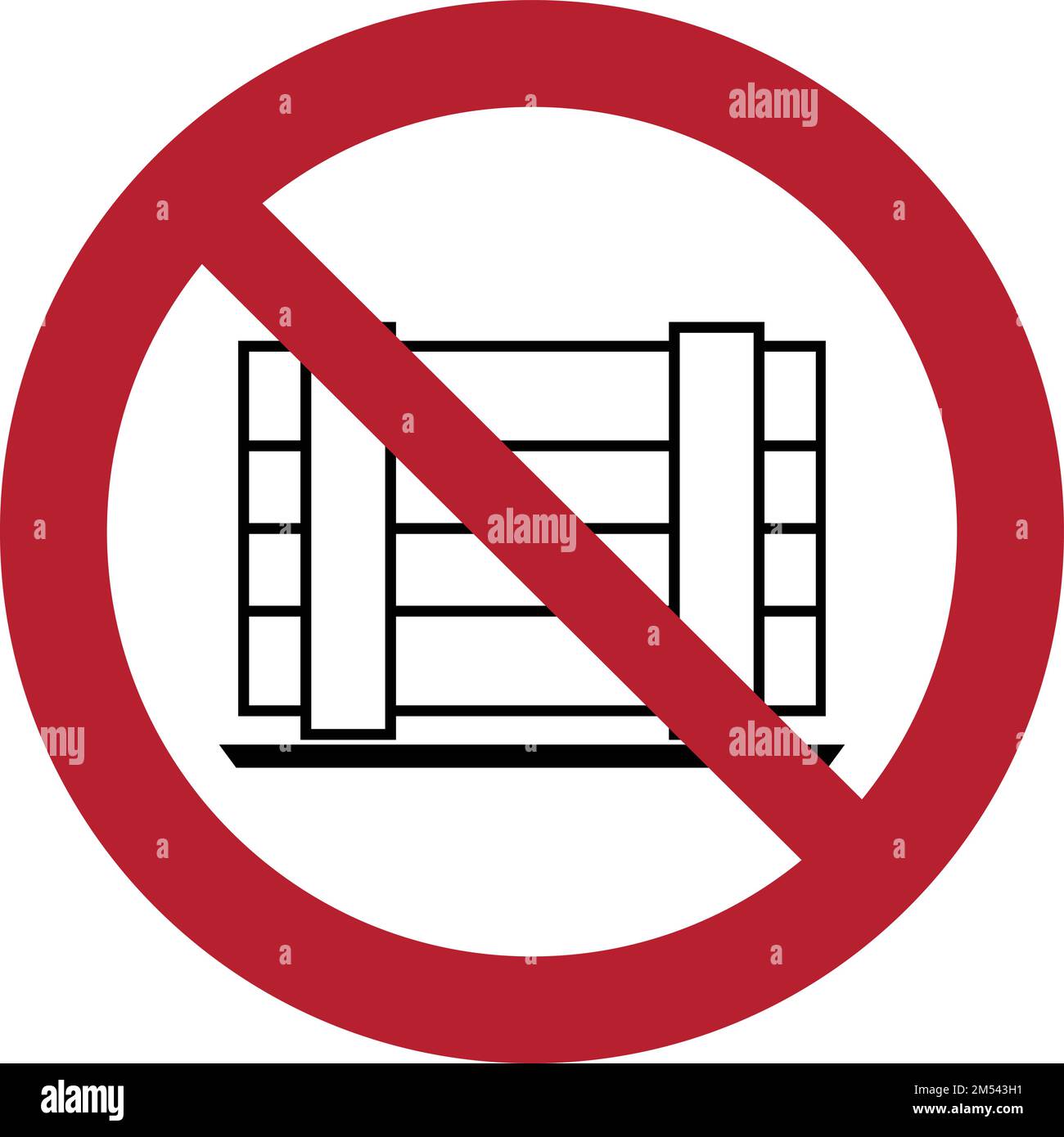 ISO 7010 P023 – nicht behindern. Symbolzeichen, Vektorabbildung, Auf Weißem Hintergrund Isolieren Nicht Behindern. EPS10-Vektor. Stock Vektor