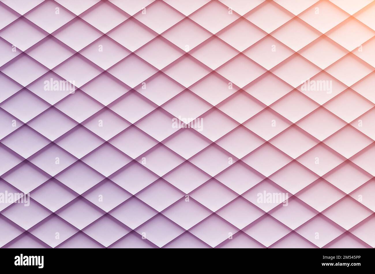 Farbverlauf in Rhombus-Form in Hellrosa- und Magenta-Farben als abstrakter Hintergrund. Stockfoto