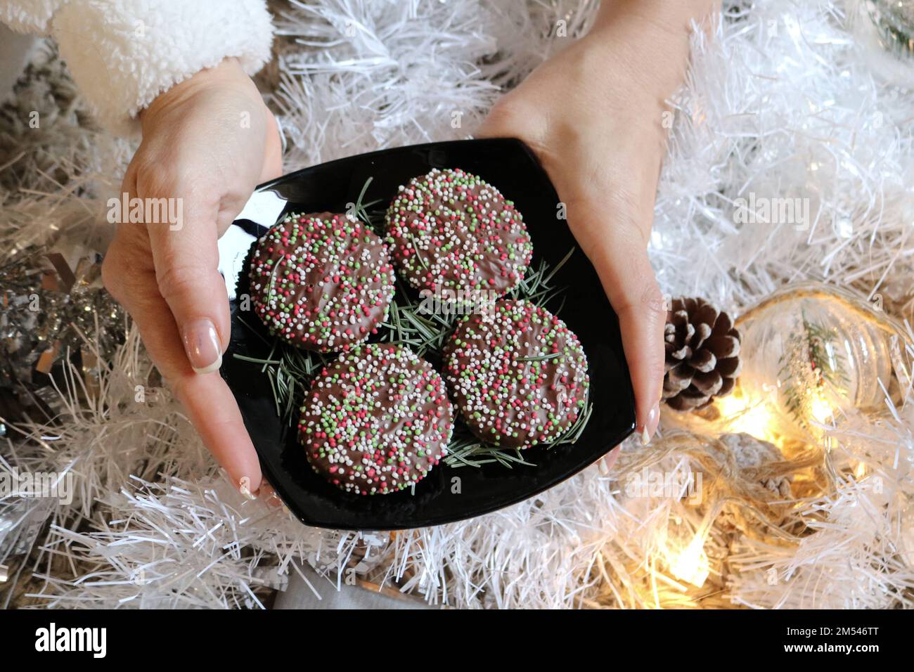 Festliche cookies Stockfoto