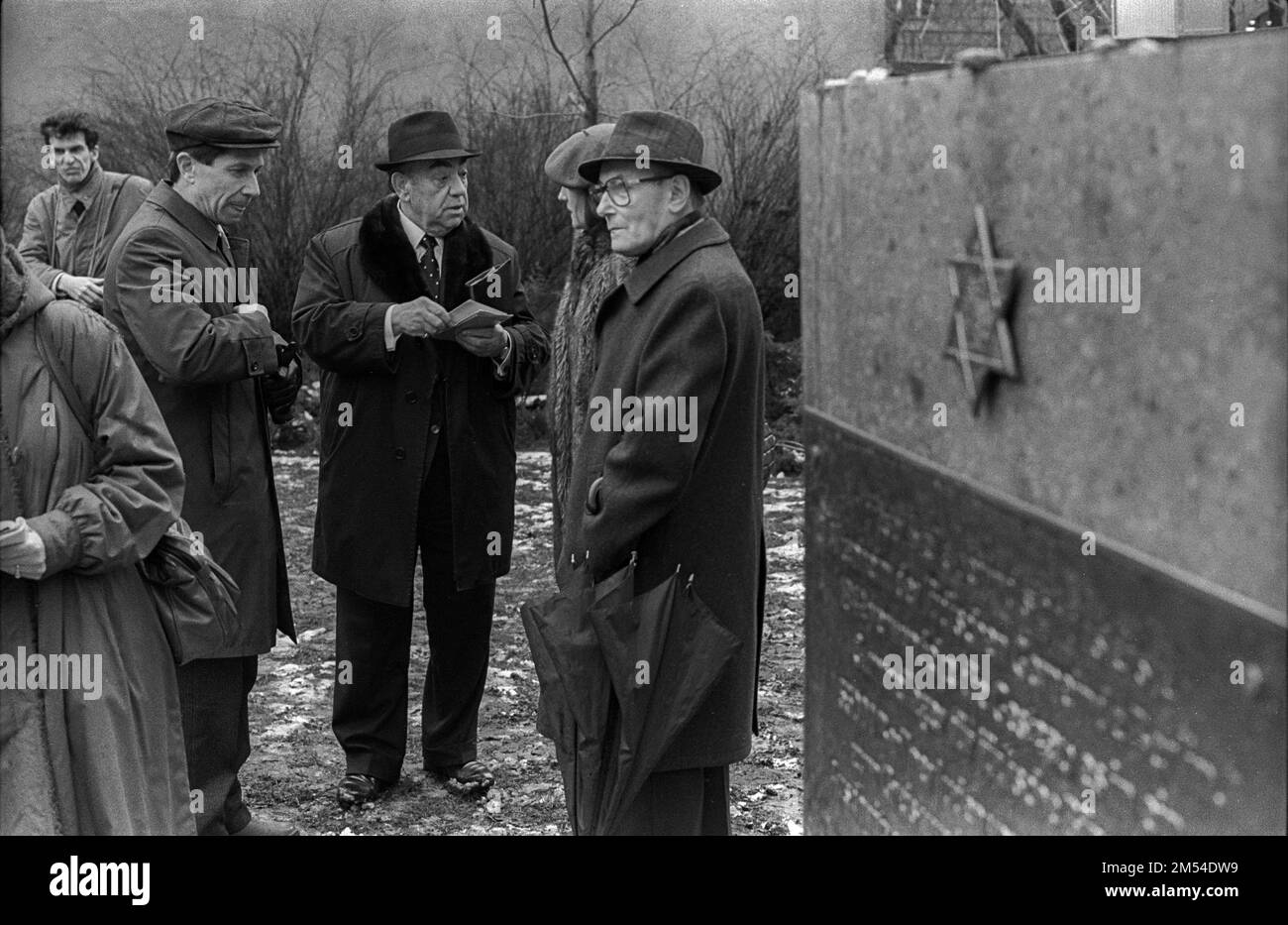 DDR, Berlin, 27. Februar 1988, Gedenken an die Fabrikaktion (Sammlung und Deportation von Juden in der Großen Hamburger Straße), an der Gedenkstätte Stockfoto