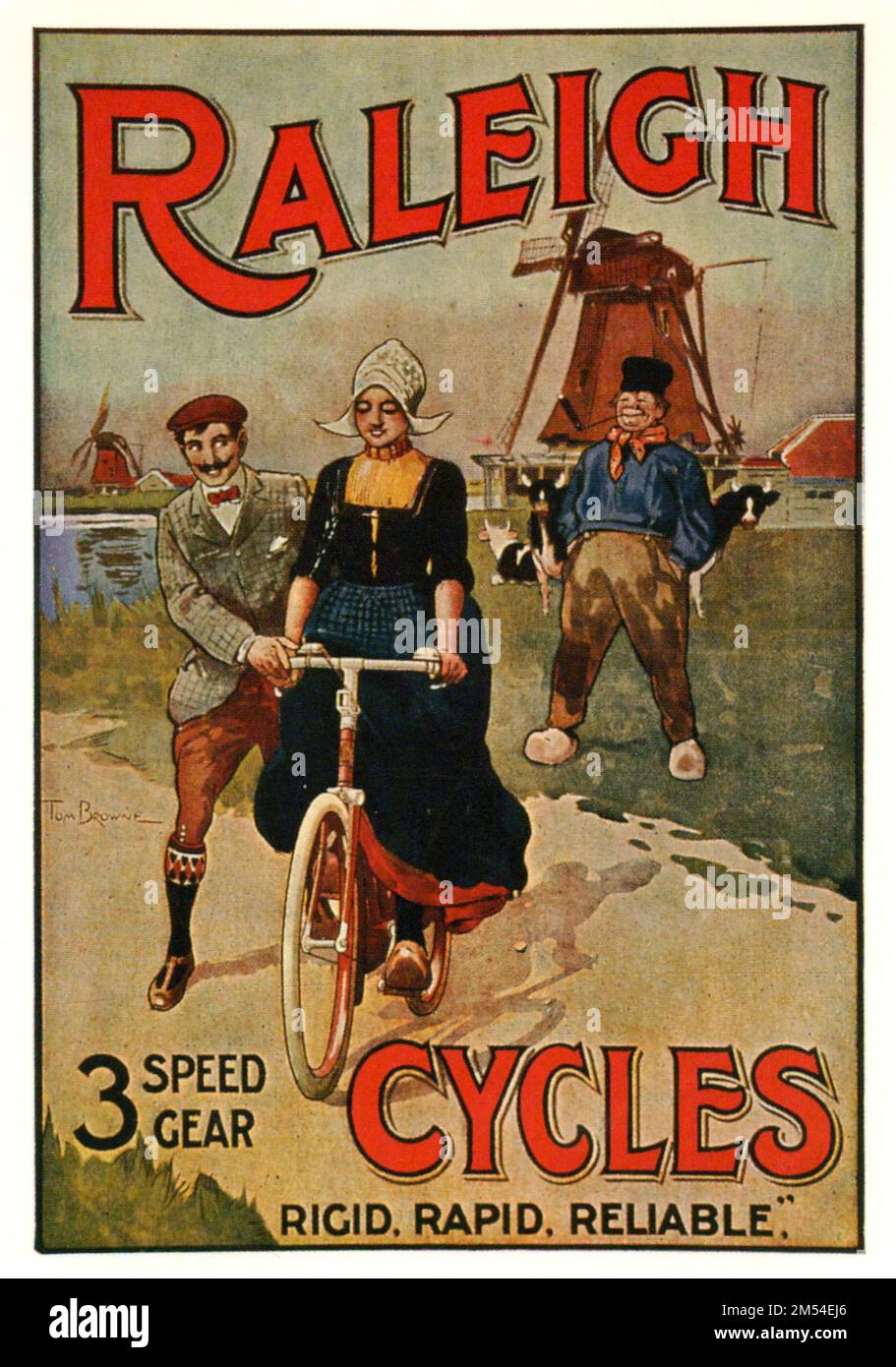 Mumbles Railway Reproduction Postcard - MRP/97 - Raleigh Cycles Werbespot Stockfoto