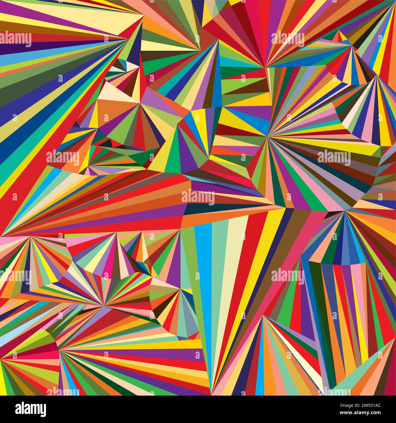 Schöne bunte Hintergrund mit vielen farbigen Dreiecke; Vektor Stock Vektor