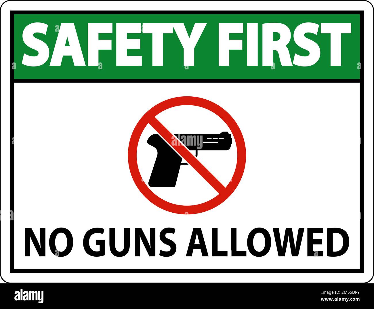 Schild „No Firearms Guns Or Weapons Allowed“ – 25,4 X 17,8 Cm, Aluminium, Wetterfest, 2 Stück, Mit Vorgebohrten Löchern
