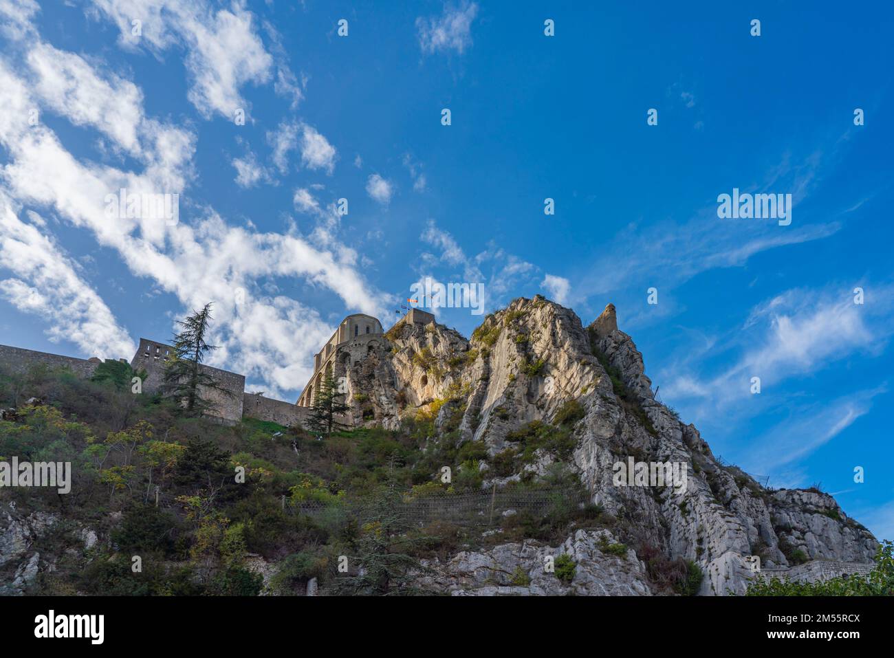 Zitadelle von Sisteron im französischen Departement Alpes-de-Haute-Provence Stockfoto