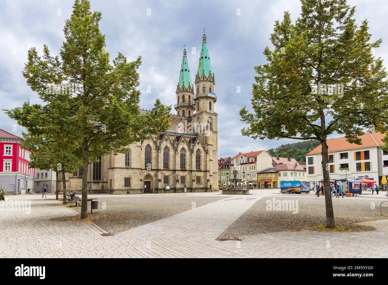 Meiningen, Deutschland - 15. September 2022: Stadtbild der Meiningen-Franken-Region in Thüringen Stockfoto