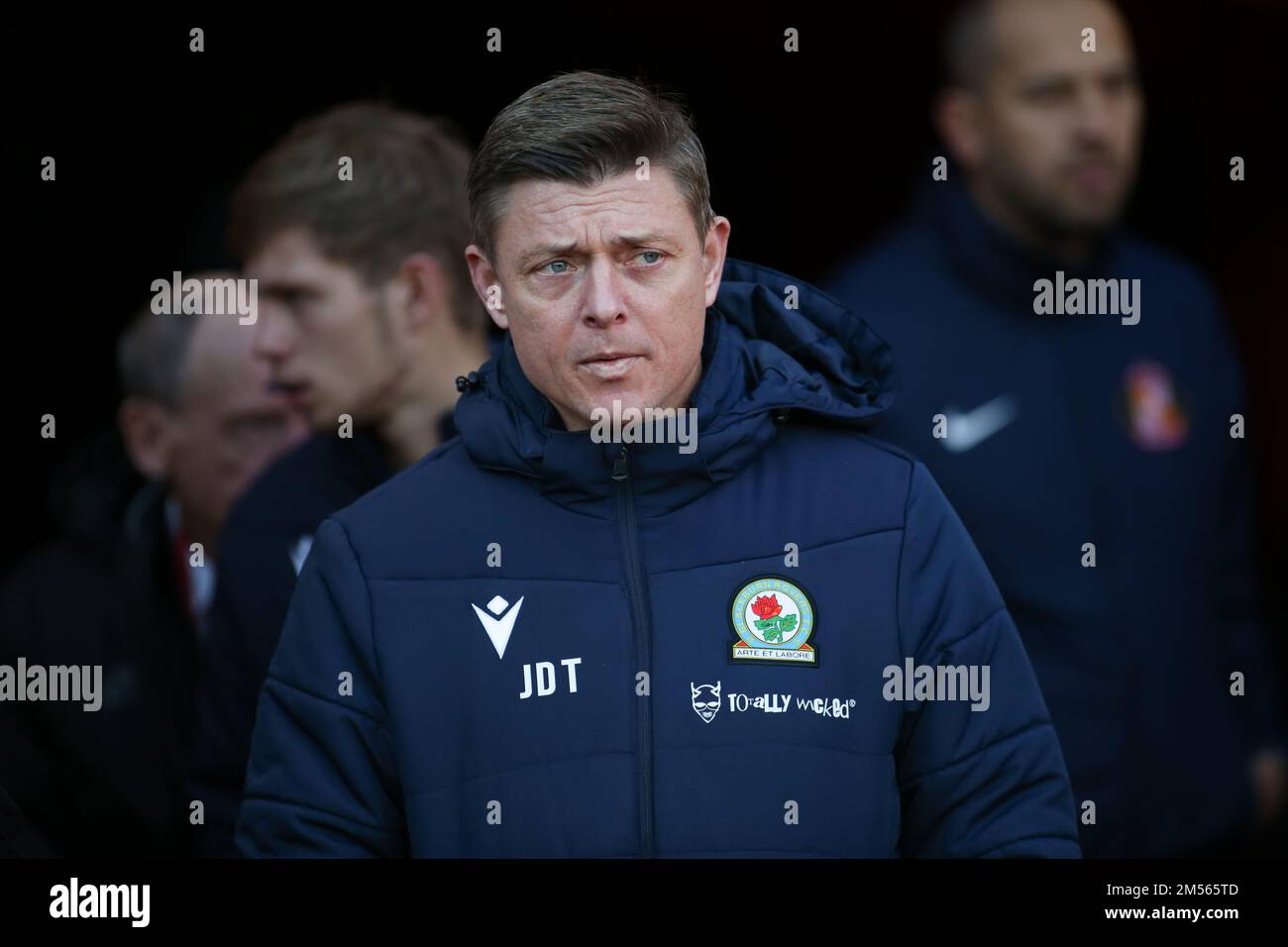 Jon Dahl Tomasson, Manager von Blackburn Rovers, beim Sky Bet Championship Match zwischen Sunderland und Blackburn Rovers im Stadium of Light, Sunderland, am Montag, den 26. Dezember 2022. (Kredit: Michael Driver | MI News) Stockfoto