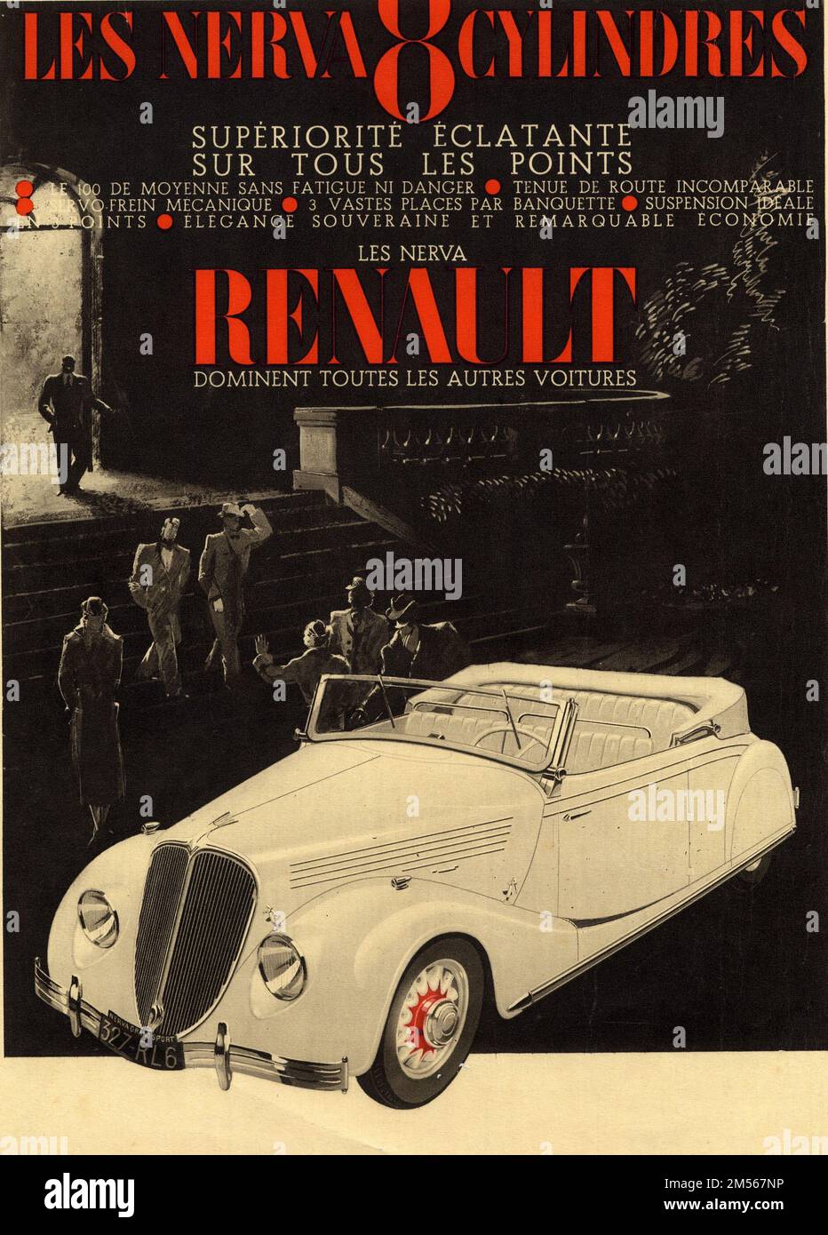 Publicité ancienne Renault NERVA Stockfoto