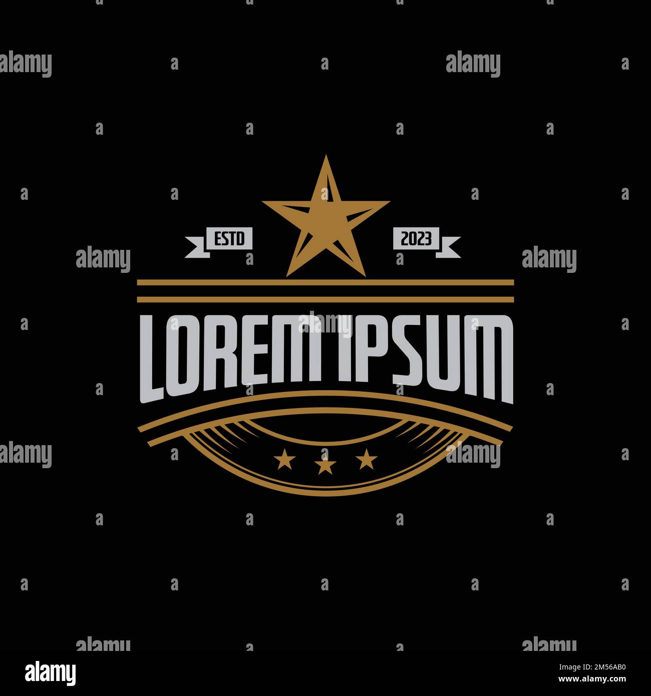 Vintage Retro Texas Star West Country Emblem Logo Logo Design Vector Stock Vektor