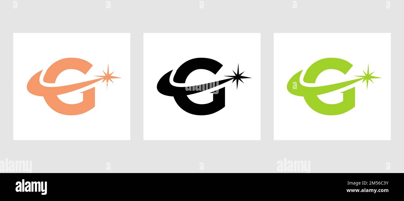 Design-Vektorvorlage für das Logo von G Spark Stock Vektor