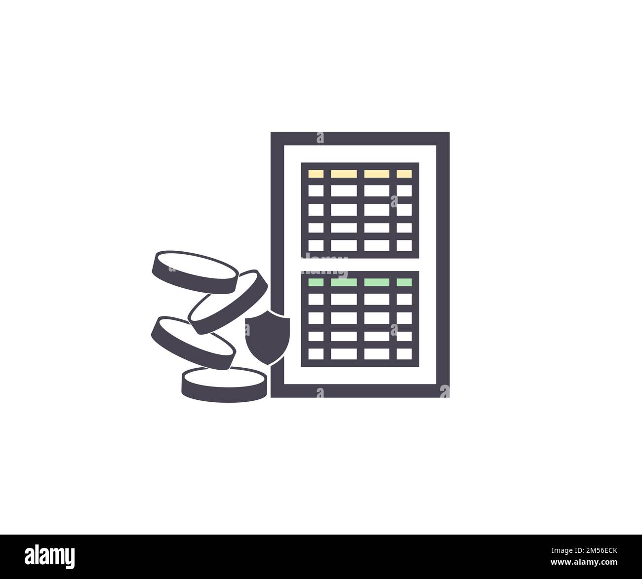 Rechnungswechsel, modernes Exchange Logo-Design. Der Handel analysiert Daten. Aktienmarkt- und Unternehmensinvestitionen. Währungsvektordesign und -Illustration. Stock Vektor
