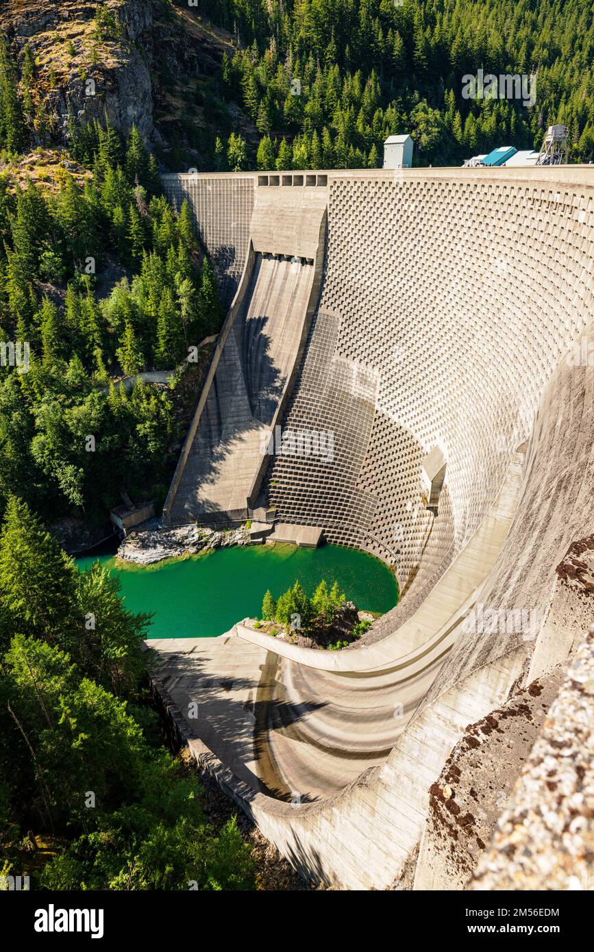 Ross Dam & Lake Wasserkraftdamm; Skagit River; Washington State; USA Stockfoto
