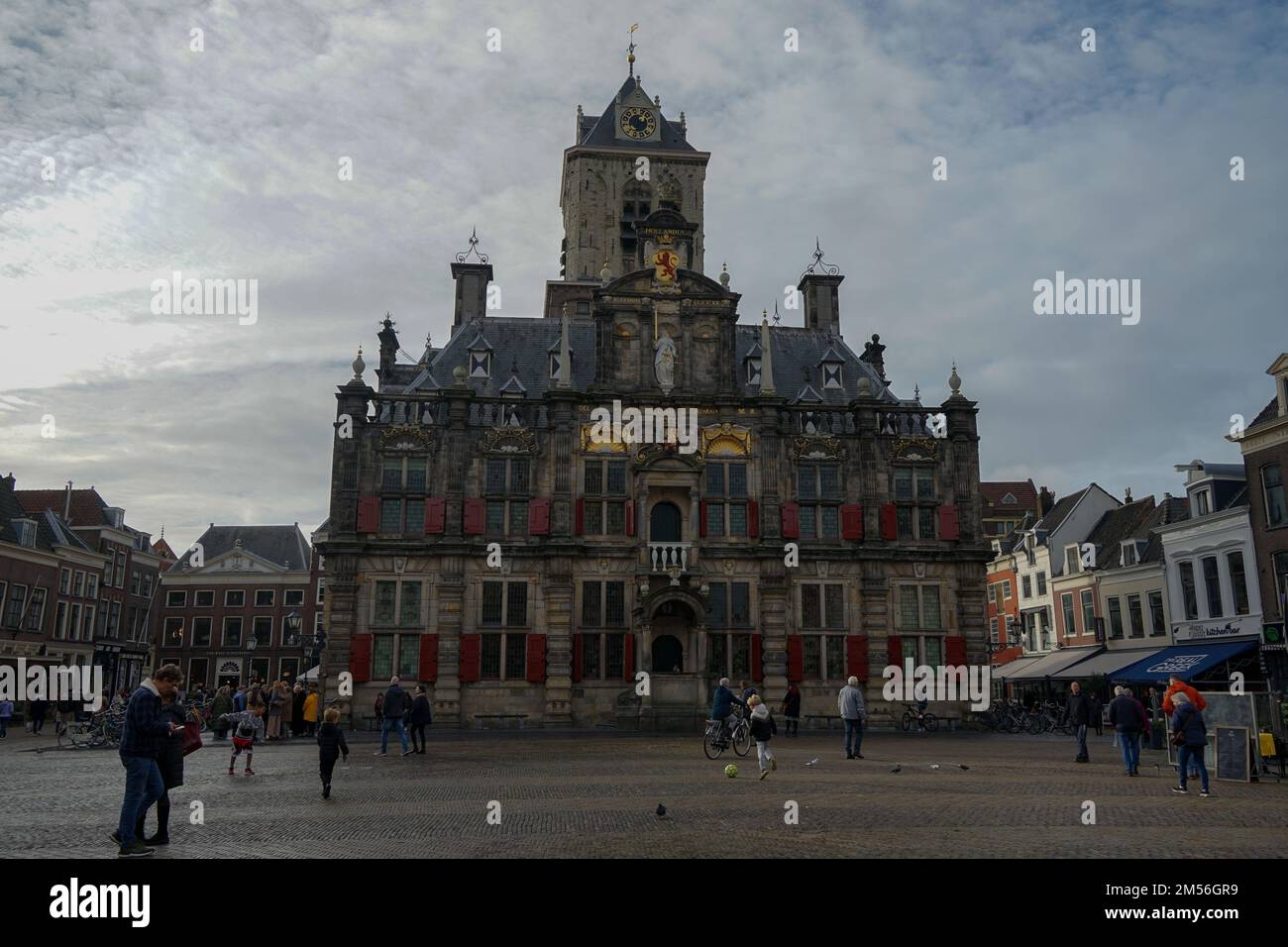 Die alte Gemeinde im Stadtzentrum von Delft, Niederlande Stockfoto