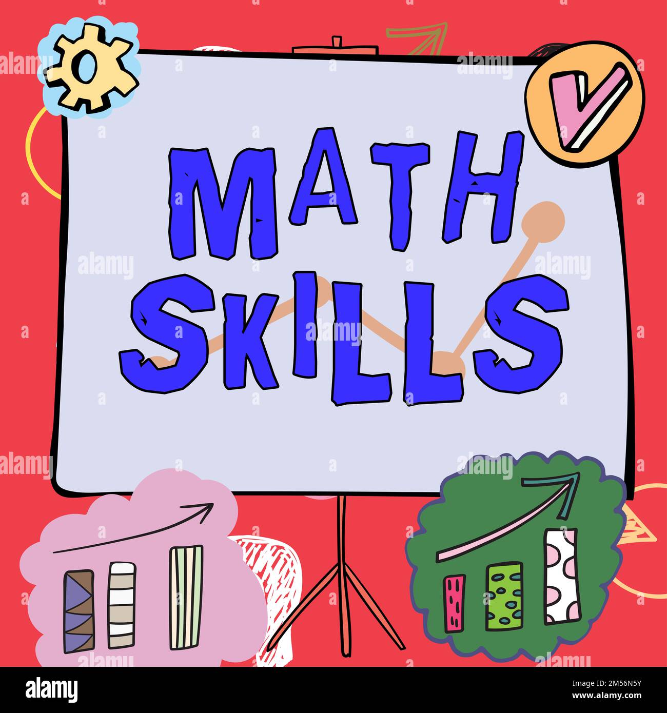 Schreiben mit Text für mathematische Fähigkeiten. Geschäftsbeispiele ...