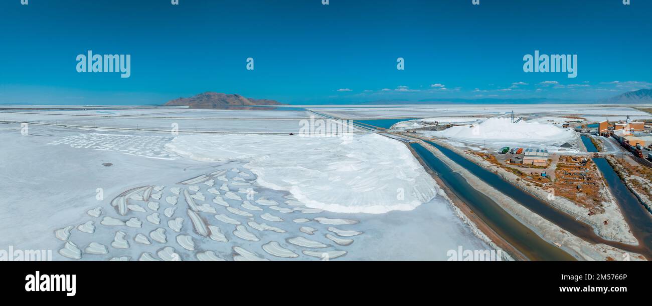 Luftaufnahme des speziellen Bonneville State Park in Utah Stockfoto