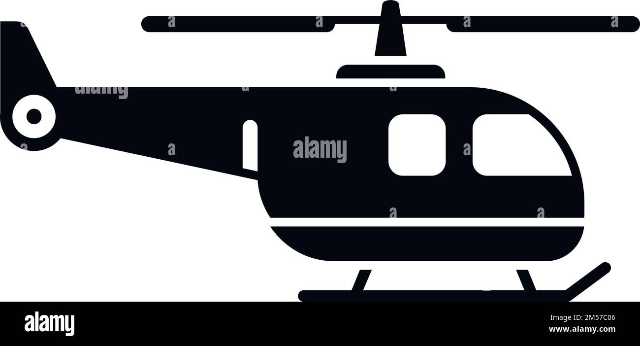 Apache Rettungshubschrauber Symbol einfacher Vektor. Luftwaffe. Hubschraubertransport Stock Vektor