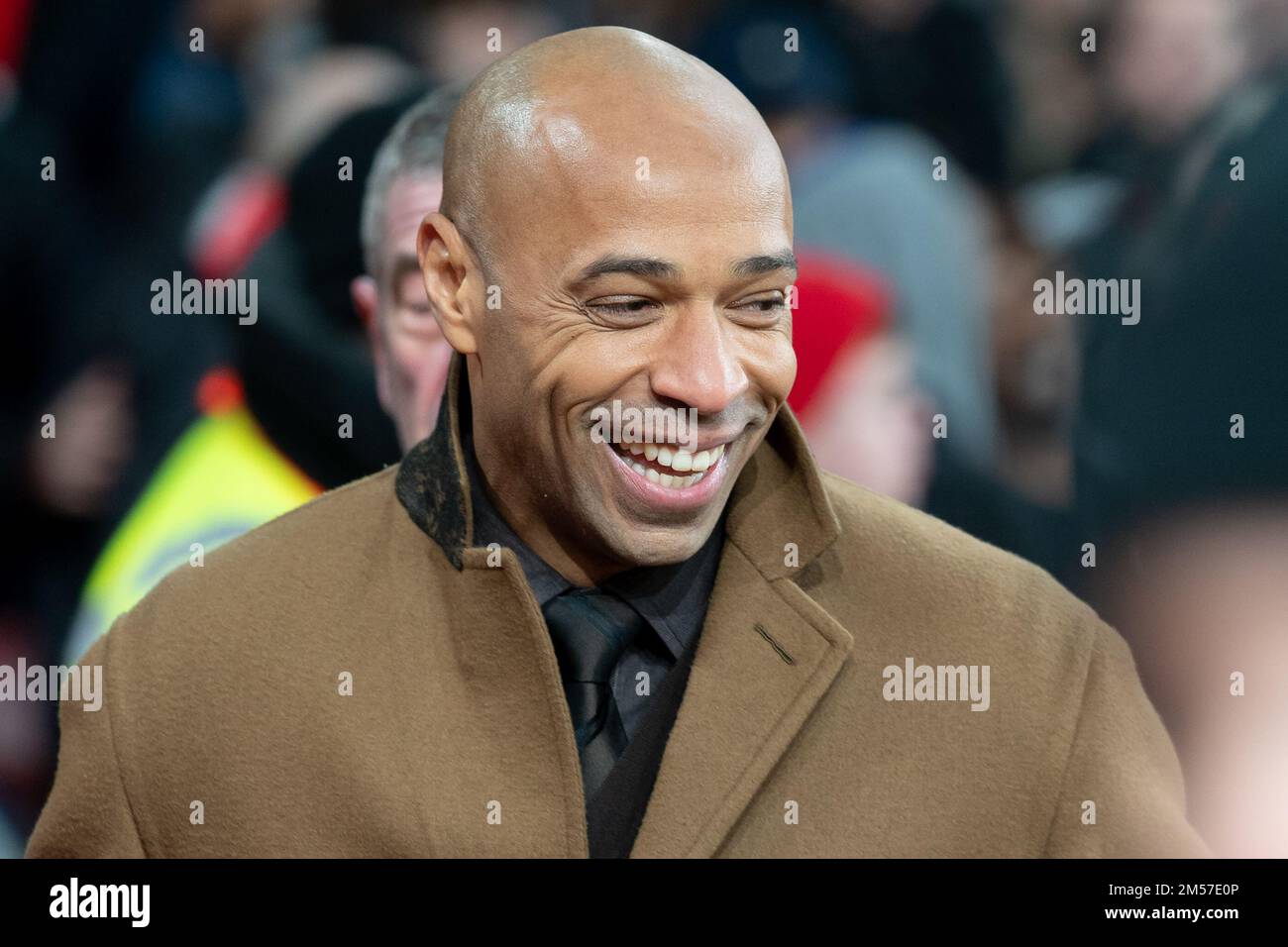 London, Großbritannien. 26. Dezember 2022. Thierry Henry kommentierte das Spiel der Premier League, Arsenal gegen West Ham United, am 26. Dezember 2022 im Emirates Stadium, London, Großbritannien (Foto von Richard Washbrooke/News Images) in London, Großbritannien, am 12./26. Dezember 2022. (Foto: Richard Washbrooke/News Images/Sipa USA) Guthaben: SIPA USA/Alamy Live News Stockfoto