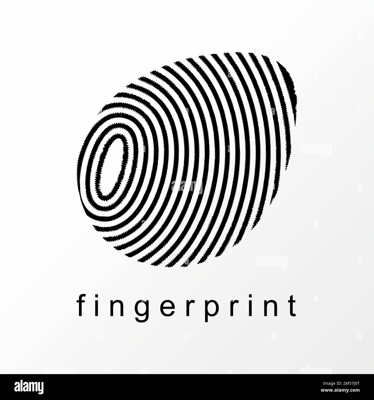 Einfaches und einzigartiges Stempel-Fingerabdruck-Bild Grafiksymbol Logo-Design abstraktes Konzept Vektormaterial. Symbol für Identifikation oder Illustration Stock Vektor