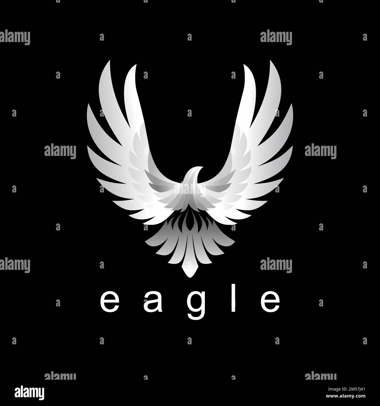 Einzigartiger und einfacher Adler mit attraktiven Farben Grafiksymbol Logo-Design abstraktes Konzept Vektormaterial. Wird als Symbol für Vogel oder Charakter verwendet. Stock Vektor