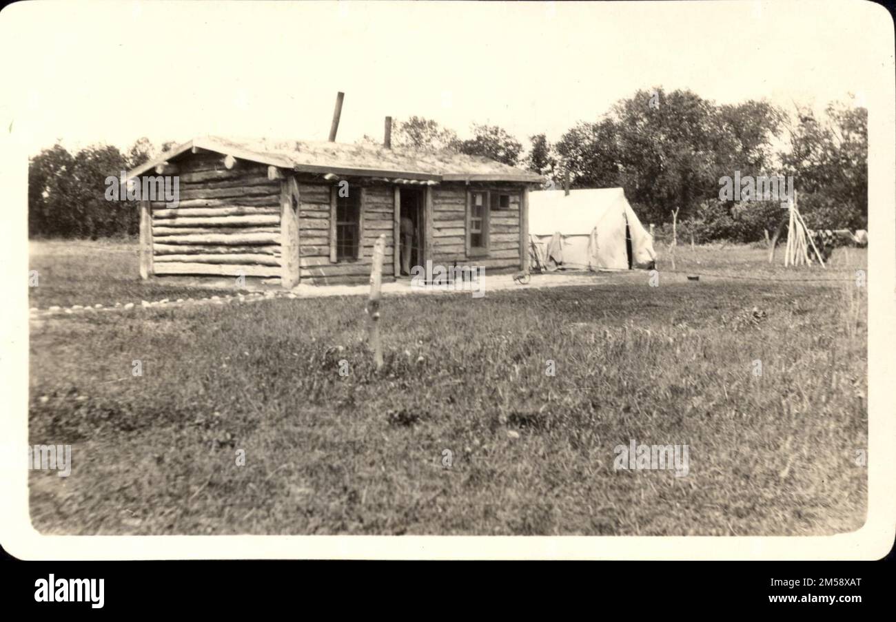 Haus des "Jasper Scout". 1923 - 1955. Central Plains Region (Kansas City, MO). Fotodruck. Innenministerium. Büro für Indianerangelegenheiten. Pine Ridge Agentur. 9/17/1947-. Fotos Stockfoto