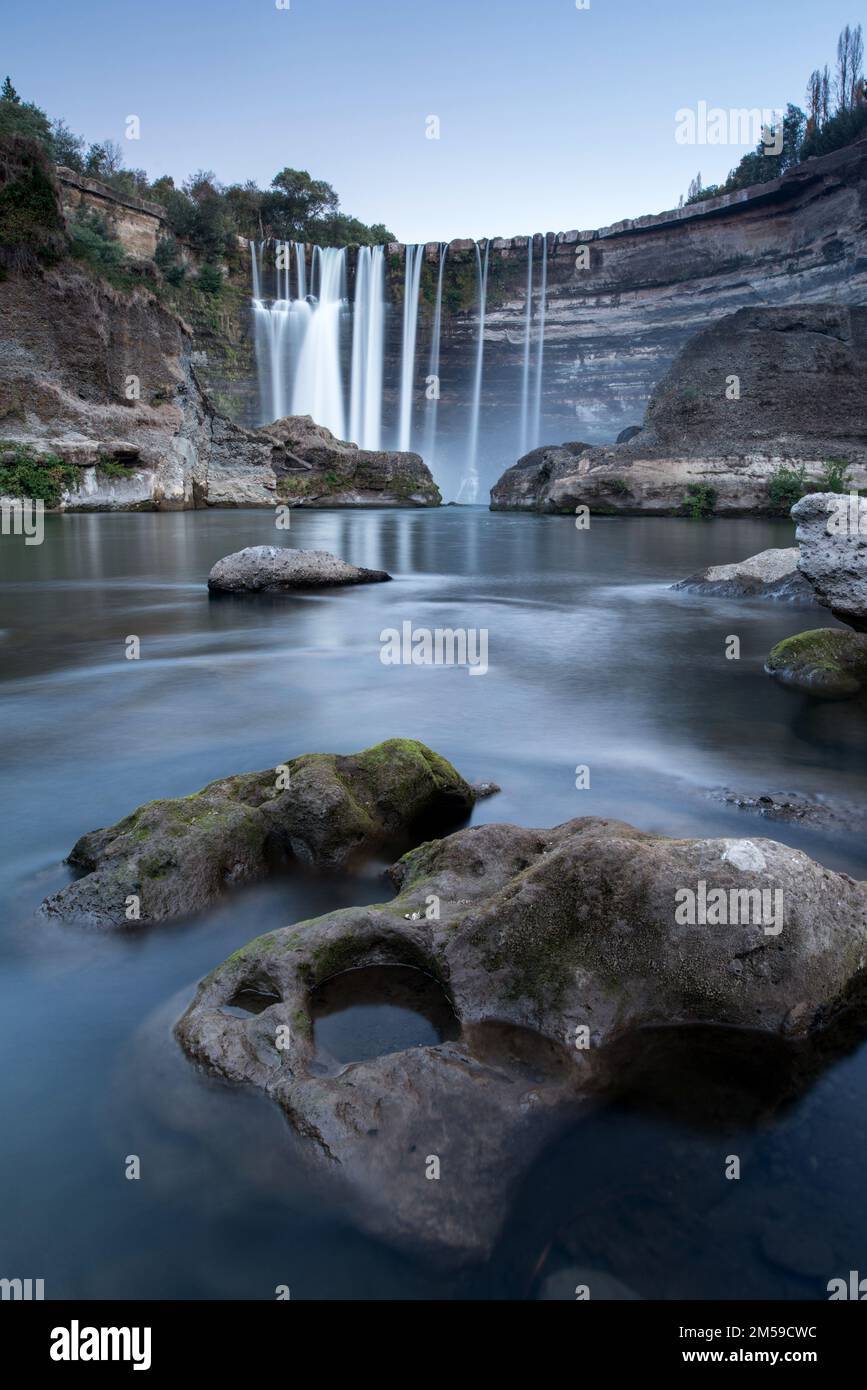 Bei den Itata-Fällen in Chile, Südamerika. Stockfoto