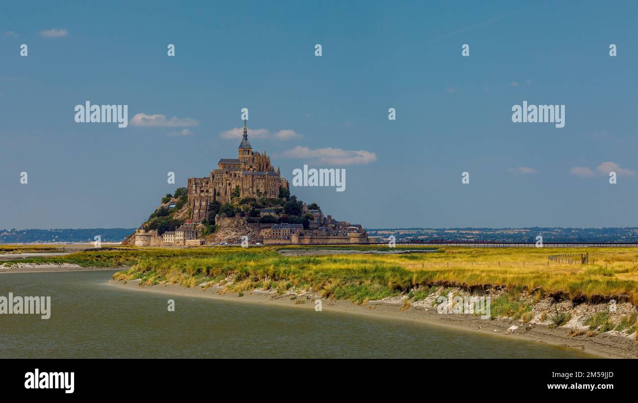 Der Mont Saint Michel in der Normandie Frankreich Stockfoto