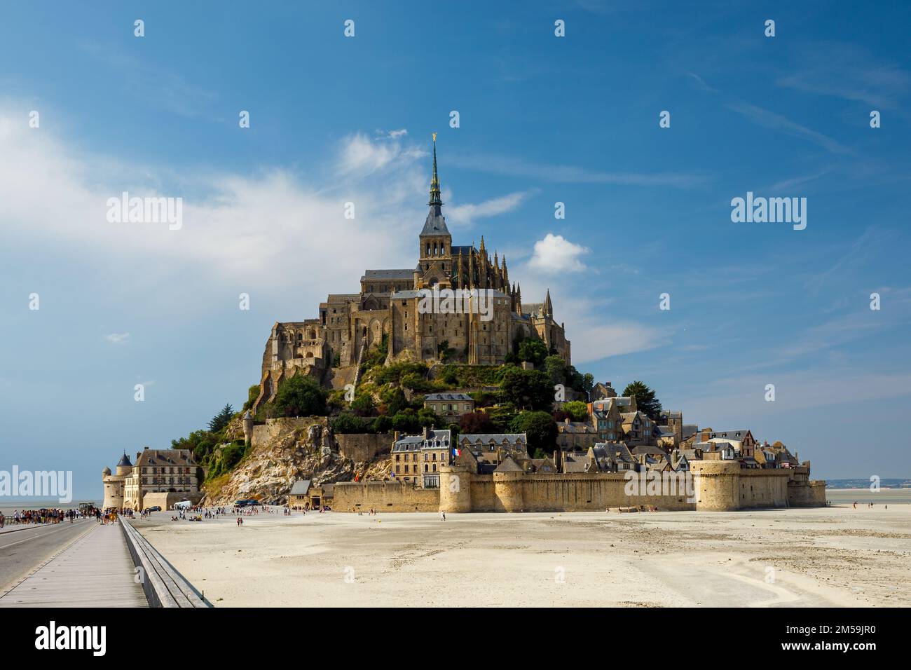 Der Mont Saint Michel in der Normandie Frankreich Stockfoto