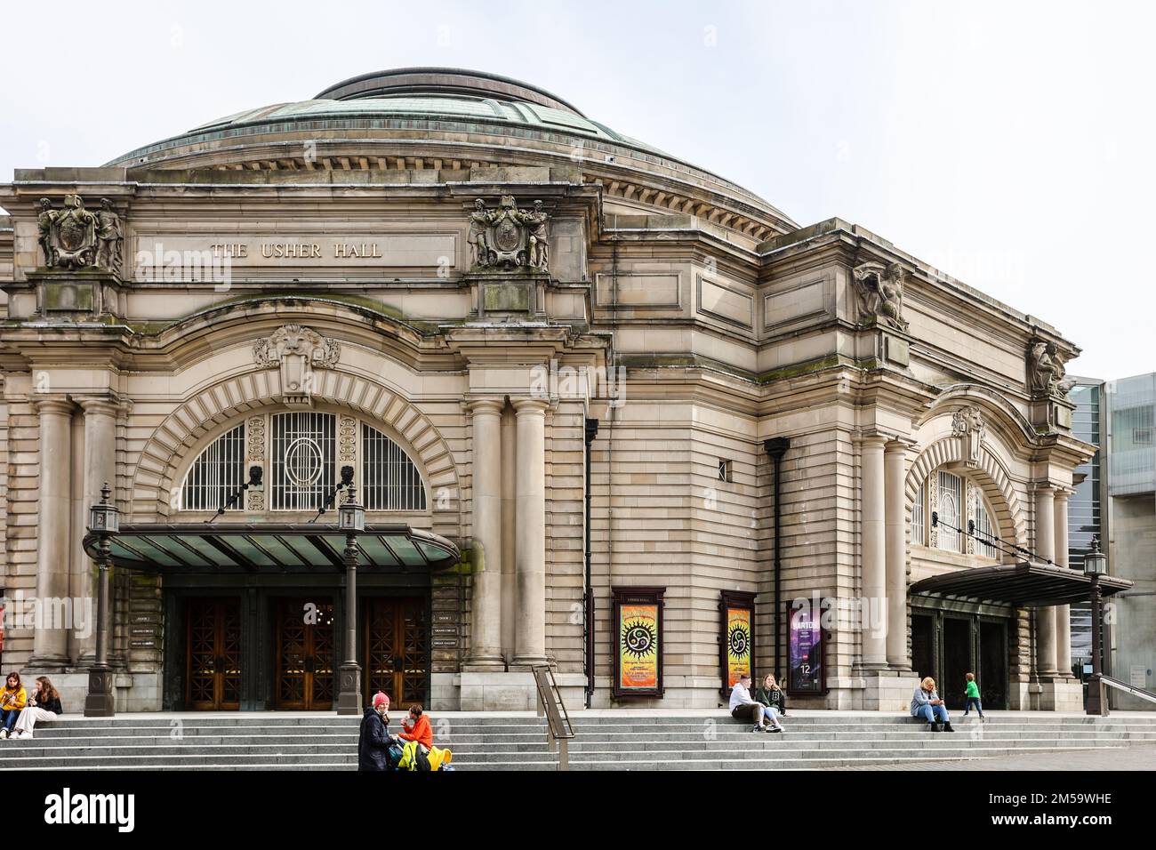 Außen,außen,Fassade,Usher Hall,Edinburgh,Hauptstadt,Schottland,Schottland,Großbritannien,britisch,Europa,europäisch, Stockfoto