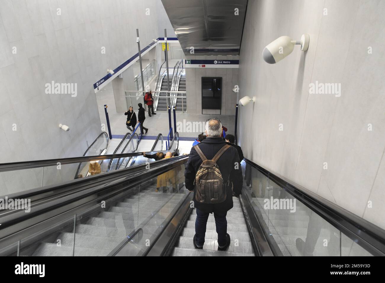 Mailand (Italien), die neue Metrolinie 4 Stockfoto