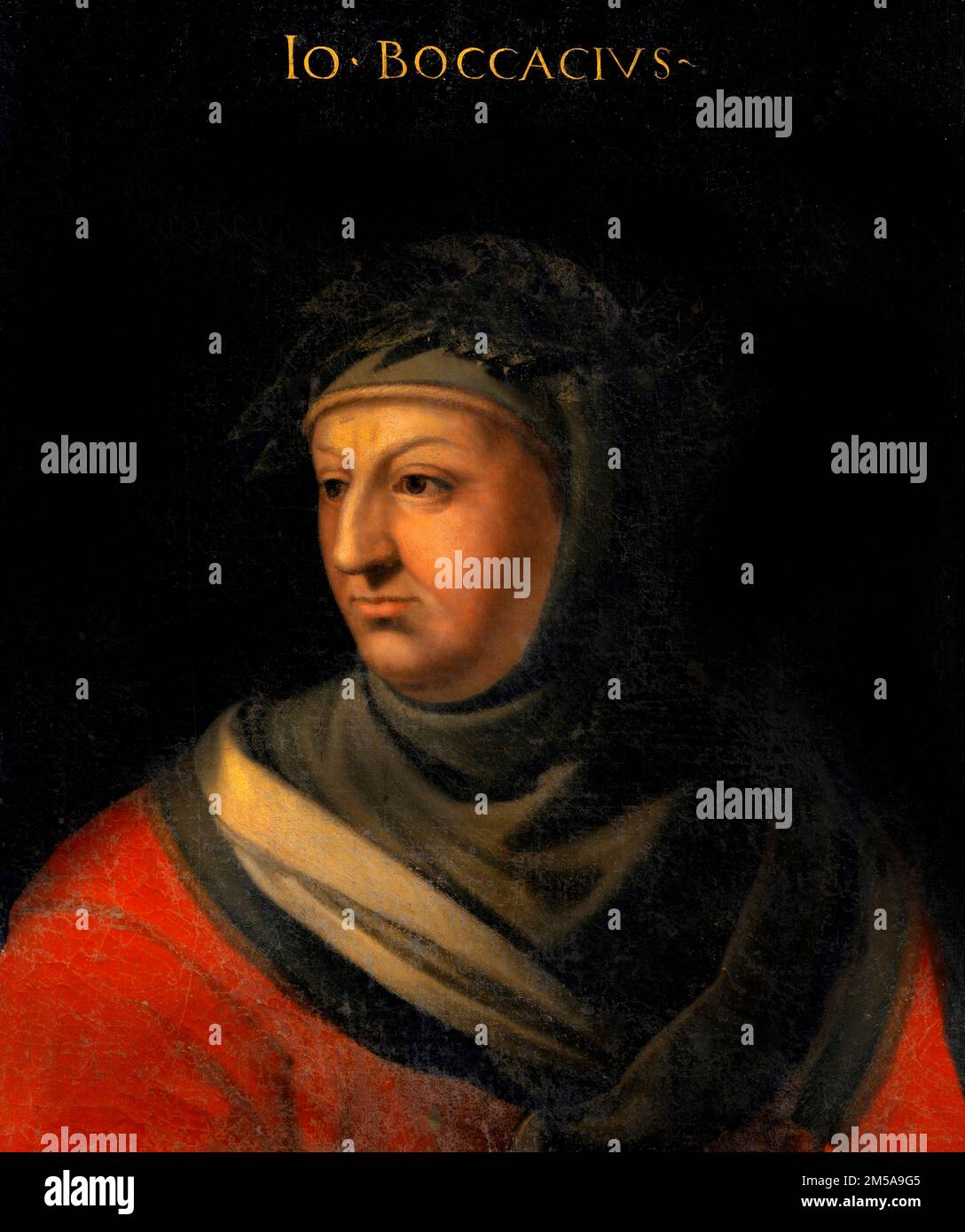 Porträt von Giovanni Boccaccio (1313-1375), Autor des Decameron, von Cristofano dell'Altissimo Stockfoto