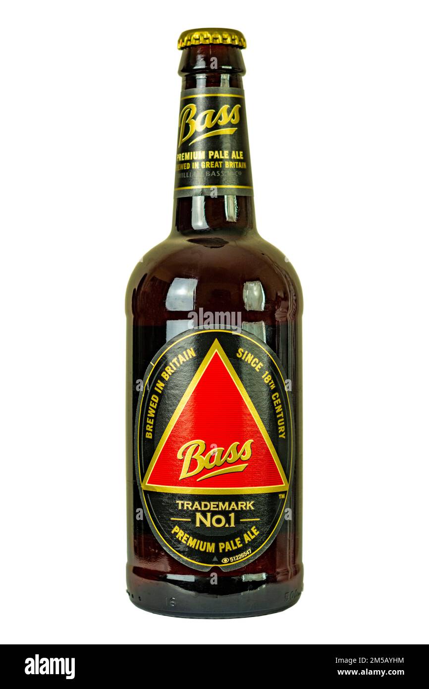 Bass Premium Pale Ale Flaschenbier - ABV4,4 %. Strom @ 2022. Stockfoto