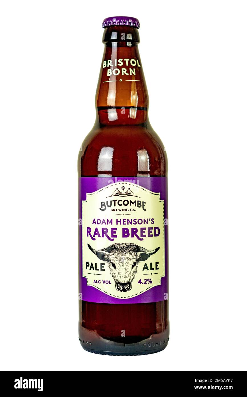 Butcombe Brewery - Adam Henson's Rare Breed Pale Ale in Flaschen. ABV 4,2%. Strom @ 2022. Stockfoto