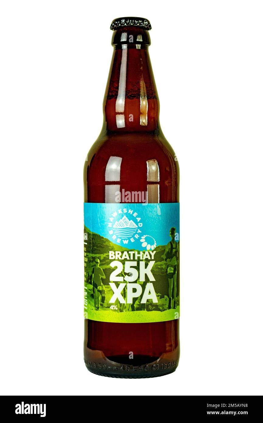 Hawkshead Brewery Brathay 25K XPA Flaschenbier - ABV4,0 %. Stockfoto
