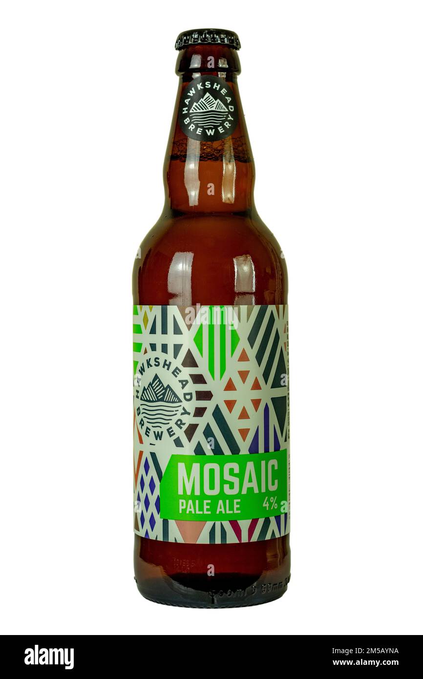 Hawkshead Brewery Mosaic Pale Ale Flaschenbier - ABV4,0 %. Stockfoto