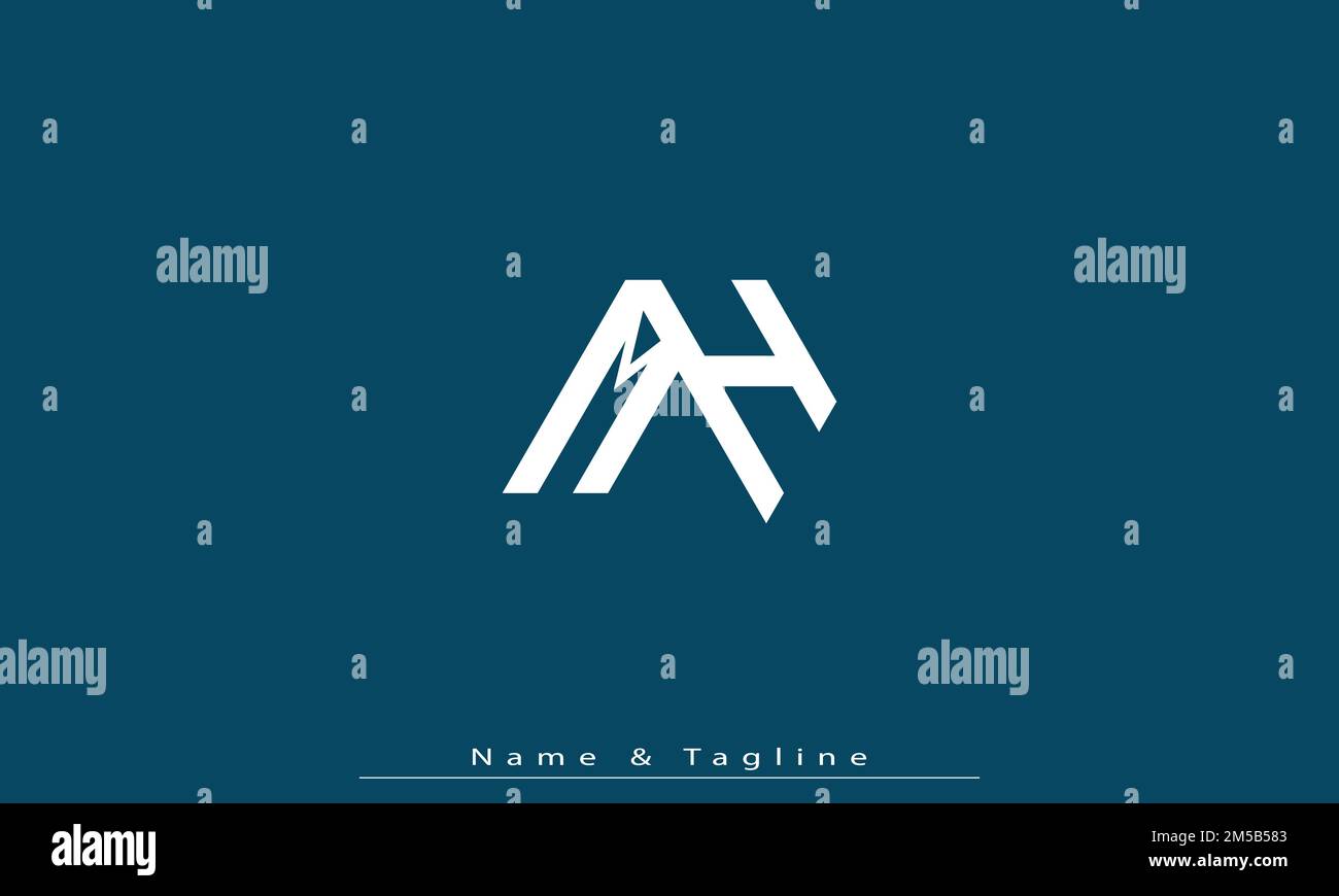 Alphabet Buchstaben Initialen Monogramm Logo MH , HM Stock Vektor