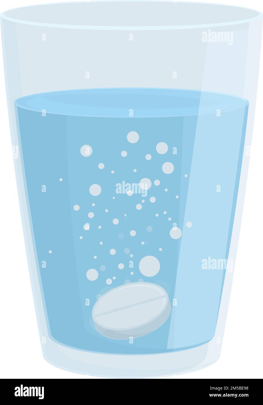 Mineralmedizinische Ikone Cartoon-Vektor. Brausetablette. Fruchtglas Stock Vektor