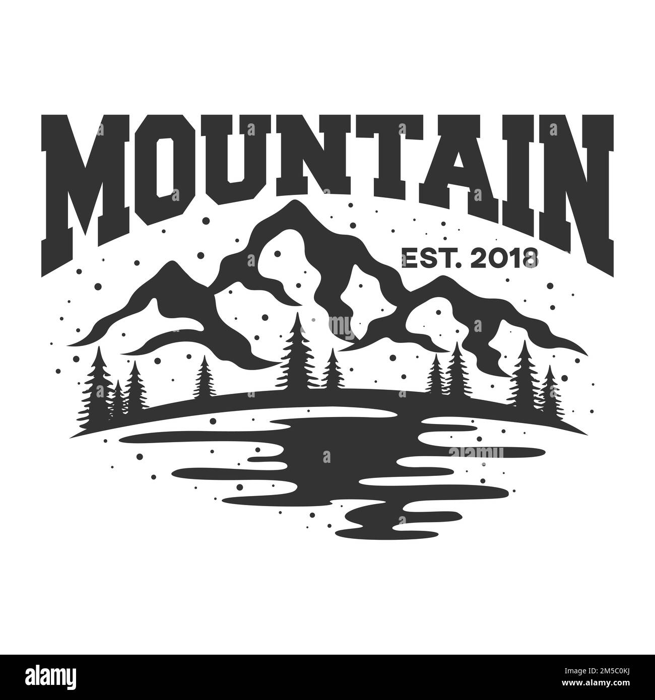 Retro Creative Mountain Logo Label Stock Vektor