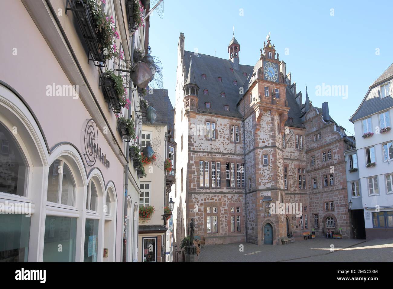 Rathaus auf dem Marktplatz, Marburg, Hessen, Deutschland Stockfoto