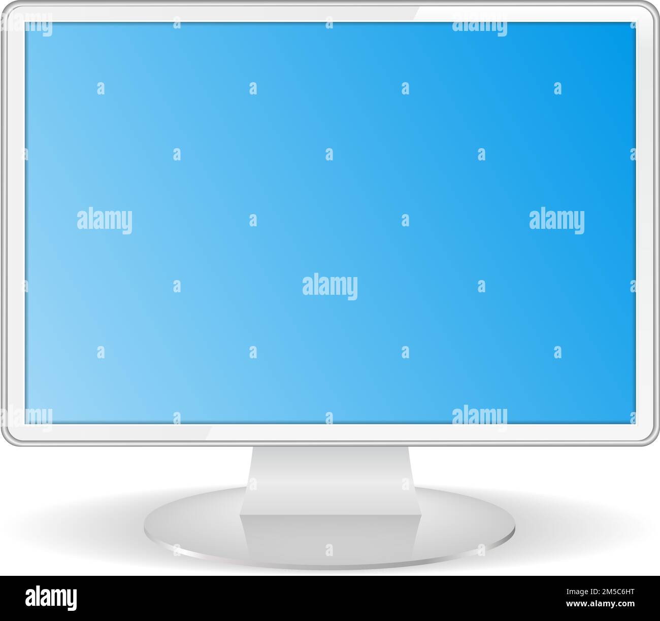 Weißer Computermonitor, Vektor EPS10-Abbildung Stock Vektor