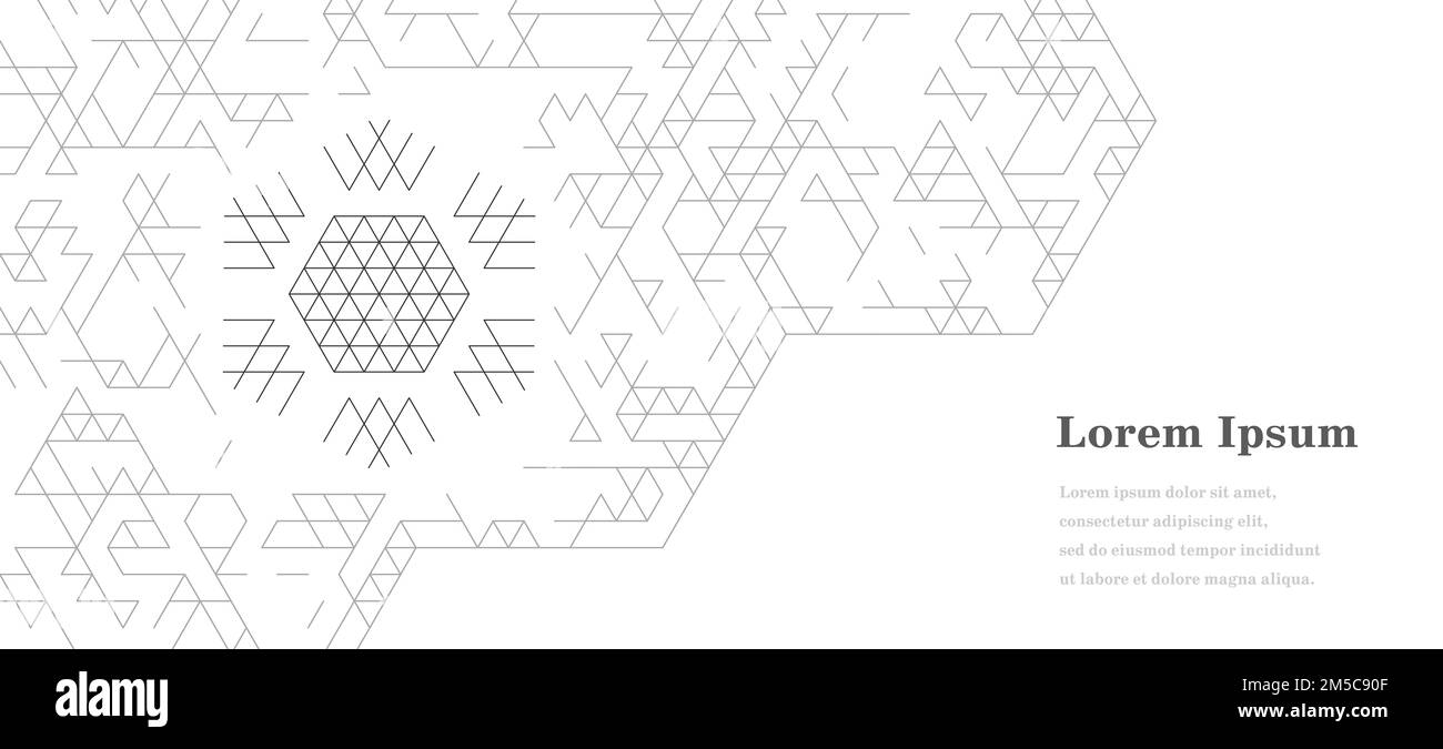 Abstraktes schwarz weißes Sechseck, ai künstliche Intelligenz, geometrische Textur Hintergrund, wissenschaftliche Technologie, futuristisches Konzept Stockfoto