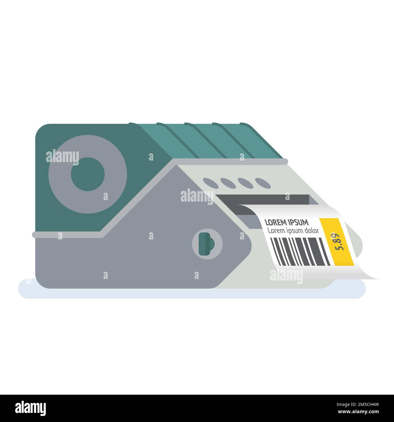 Barcode-Drucker Abbildung des Symbols für den Etikettendrucker Vector Stock Vektor