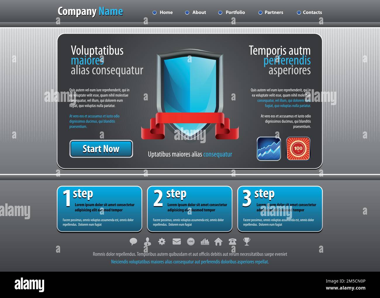 Business-Website-Design-Vorlage Stock Vektor