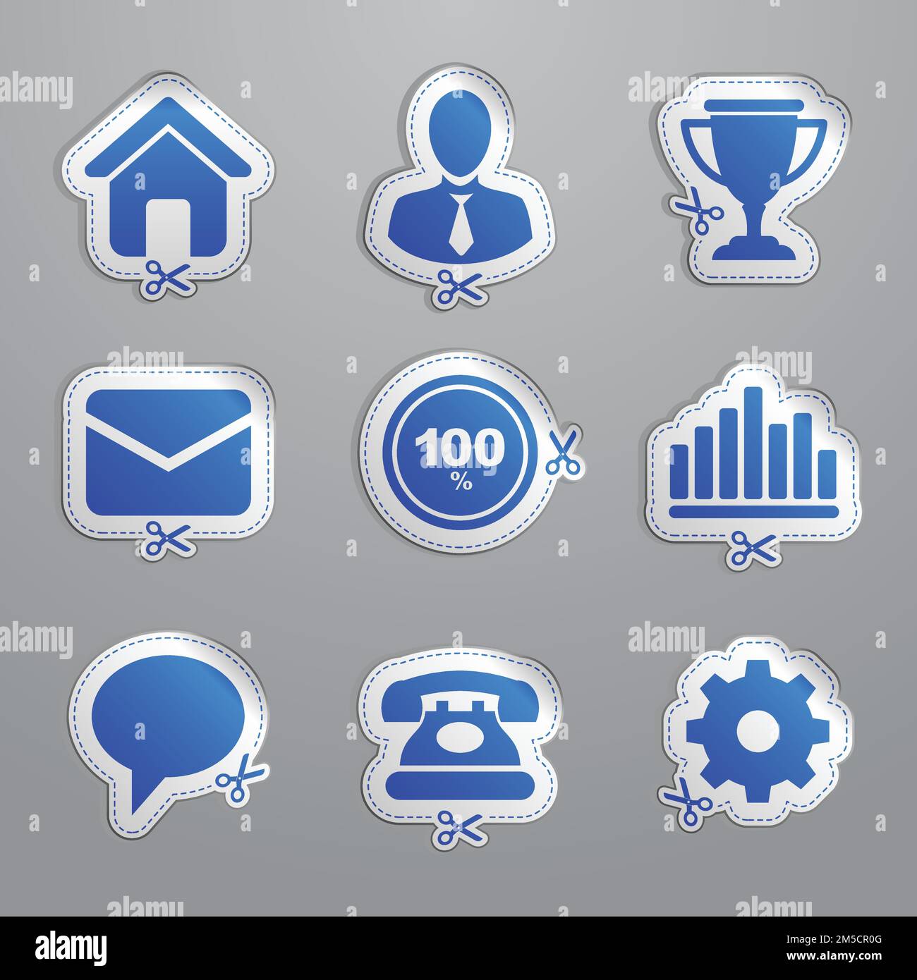 Coupons und Aufkleber. Website-Symbole. Stock Vektor