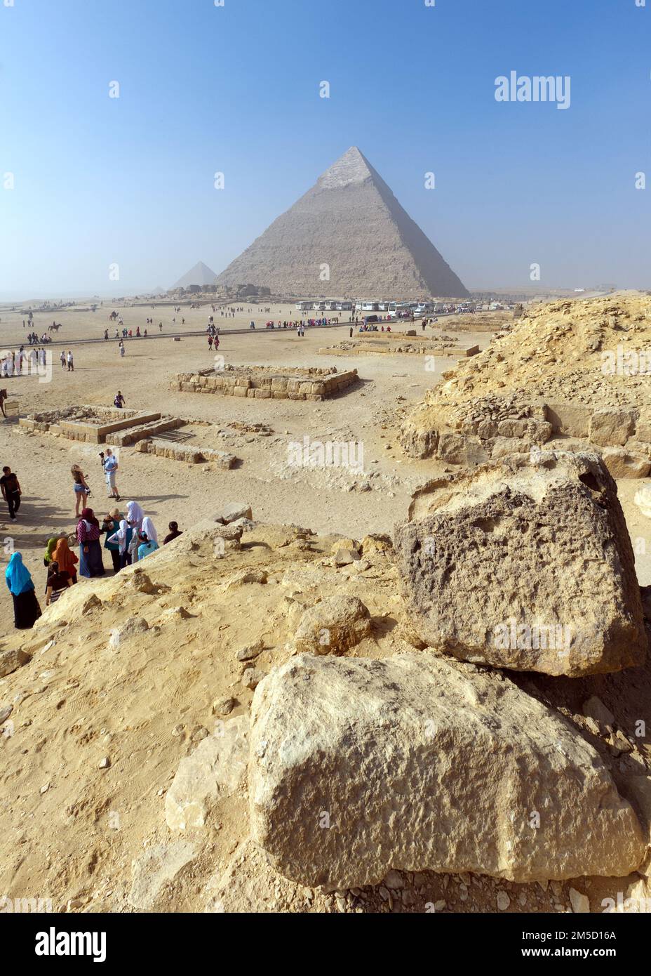 Große Pyramiden von Gizeh - Kairo, Ägypten Stockfoto