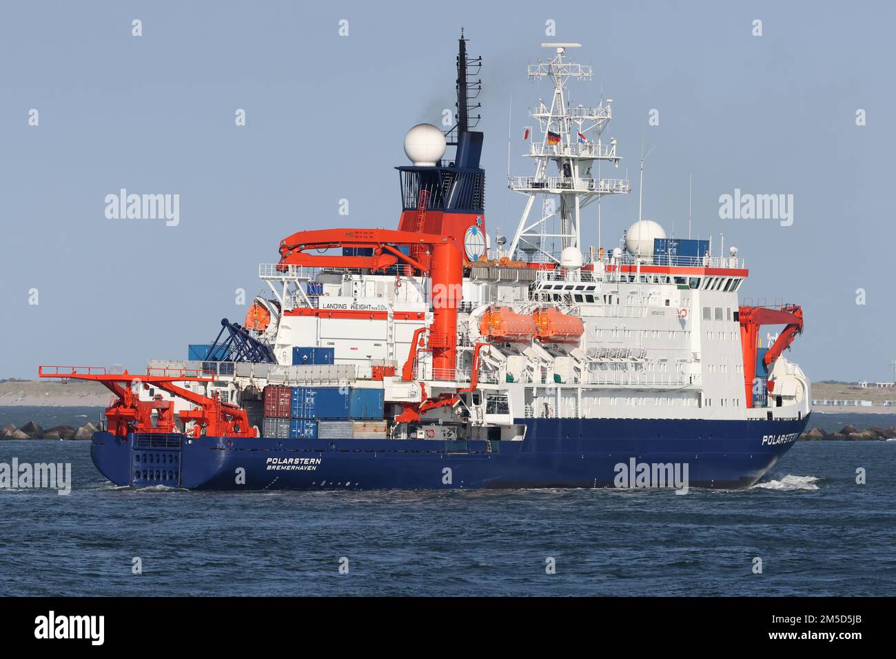 Das Forschungsschiff Polarstern wird den Hafen von Rotterdam am 31. August 2022 erreichen Stockfoto